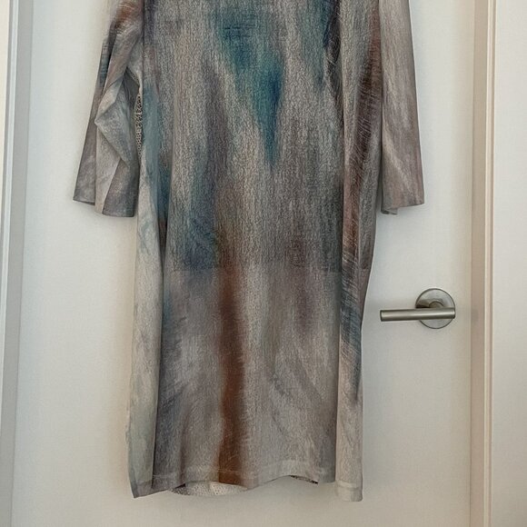 Lightweight Open Weave 3/4 Sleeve Sweater Blue XL - Picture 5 of 5